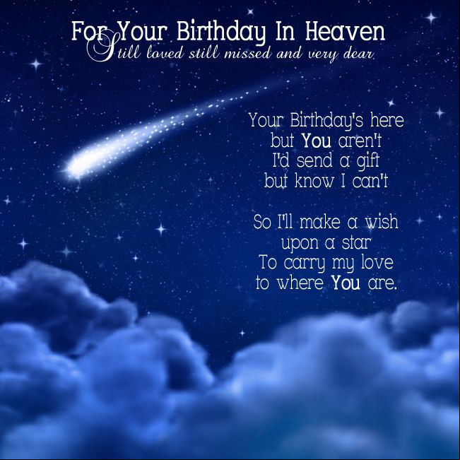 For Your Birthday In Heaven Still Loved Still Missed And Very Dear Your Birthdays