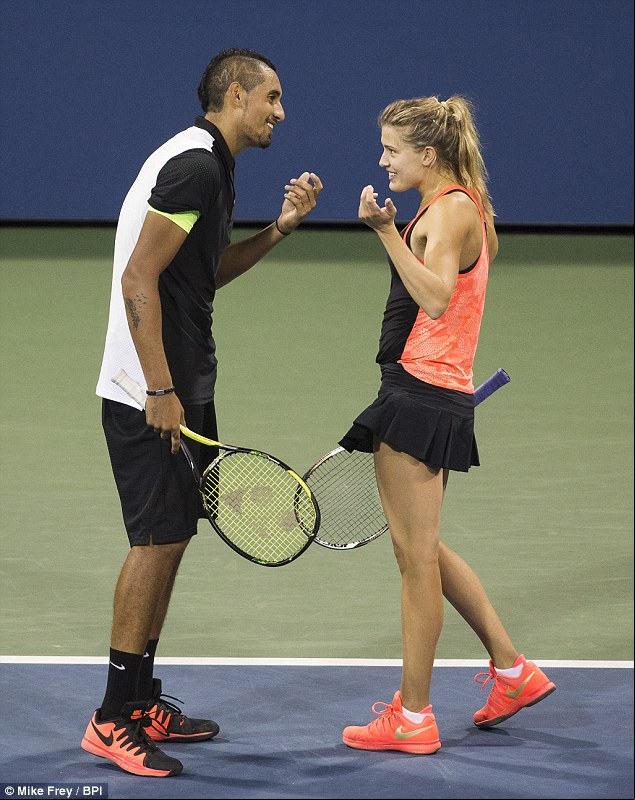 The Likable Partnership Were All Smiles In Their Three Set Win Giggling And Chatting